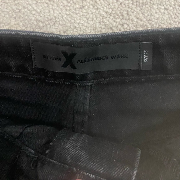 Shopbop Alexander Wang Black Grey Denim Bite Shorts, 25 - Picture 4 of 5